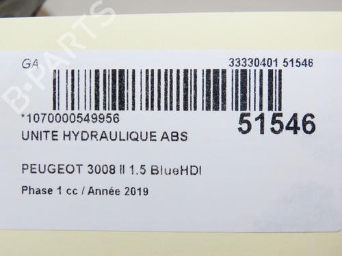 ABS pump PEUGEOT 3008 II SUV (MC_, MR_, MJ_, M4_) 1.5 BlueHDi 130 | BP19079864M43 