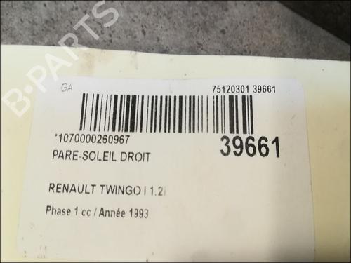 Used Left sun visor Left sun visor RENAULT TWINGO I (C06_) 1.2 (C063, C064) (55 hp) 9611201 9611201