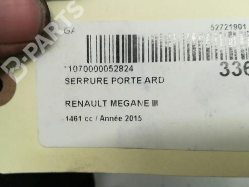 Rear right lock RENAULT MEGANE III Grandtour (KZ0/1) 1.5 dCi (KZ09, KZ0D, KZ1G, KZ29, KZ14, KZ1W, KZ10, KZ1F,... | BP9594157C99 