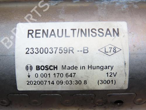 Starter RENAULT KANGOO III Box Body/MPV 1.5 Blue dCi 95 (FJAB) | BP28801414M8 