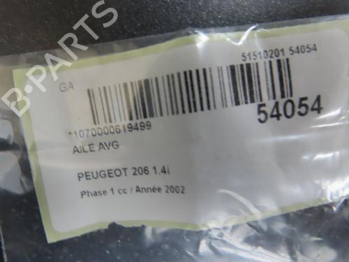 Forkjerm venstre PEUGEOT 206 Hatchback (2A/C) 1.4 i (75 hp) 28830989