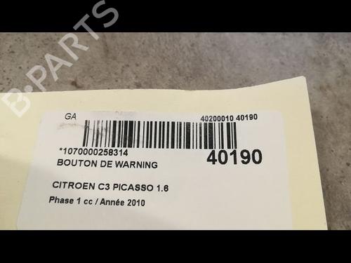 Warning switch CITROËN C3 Picasso (SH_) 1.6 HDi | BP9610740I22 - Image 2