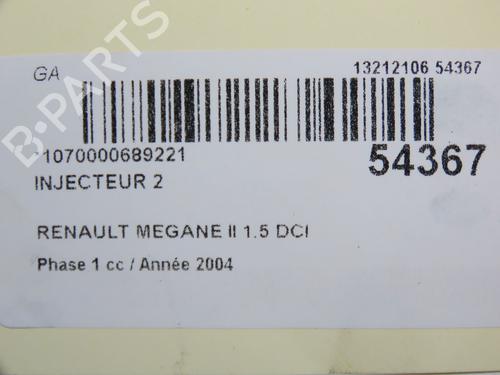 Injecteur RENAULT MEGANE II (BM0/1_, CM0/1_) 1.5 dCi (BM02, BM13, BM2A, CM02, CM13) (101 hp) 30824887