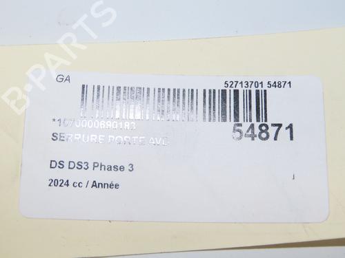 front-right-lock-ds-ds-3-ds-3-crossback-ur_-uc_-uj_-2018-31748004 main image