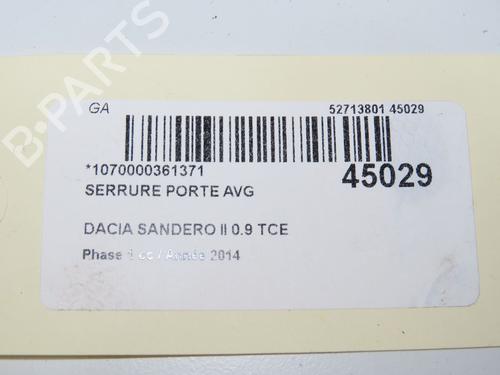 Used Front left lock Front left lock DACIA SANDERO II TCe 90 (B8M1, B8MA, B8AC) (90 hp) 11102896 11102896