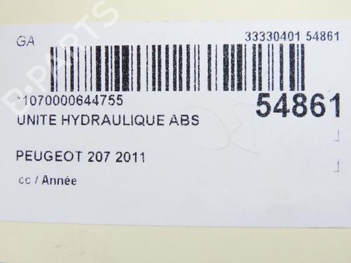 ABS pump PEUGEOT 207 CC (WD_) 1.6 16V Turbo | BP31120353M43 