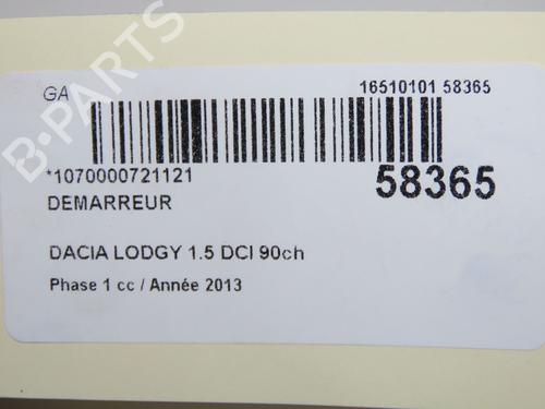 Starter DACIA LODGY (JS_) 1.5 dCi (JSMC, JSAF) | BP36310352M8  - Image 7