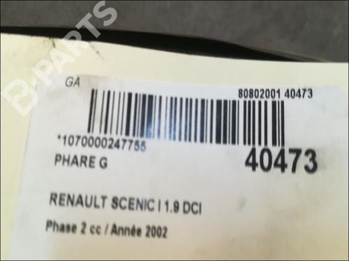 Left headlight RENAULT SCÉNIC I MPV (JA0/1_, FA0_) 1.9 dCi (JA05, JA1F) | BP9609414C28 