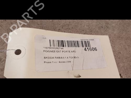 Used Rear right exterior door handle SKODA FABIA II (542) 1.4 TDI (80 hp) 9614410