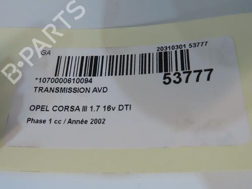 Used Right front driveshaft Right front driveshaft OPEL CORSA C (X01) 1.7 DTI (F08, F68) (75 hp) 33711622 33711622