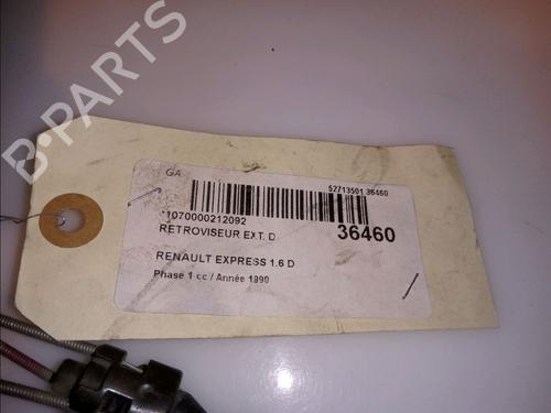 Right mirror RENAULT RAPID Box Body/MPV (F40_, G40_) 1.6 D (F404) | BP9604876C27 