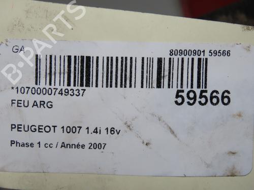 Venstre baglygte Venstre baglygte PEUGEOT 1007 (KM_) 1.4 16V (88 hp) 37529823 37529823
