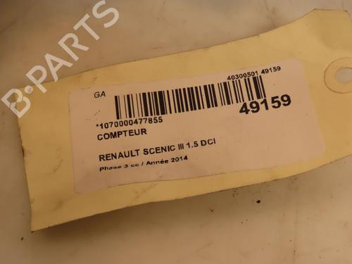 Used Instrument cluster RENAULT SCÉNIC III (JZ0/1_) 1.5 dCi (110 hp) 16688240