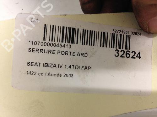 Høyre bak lås SEAT IBIZA IV (6J5, 6P1) 1.4 TDI (80 hp) 9593604
