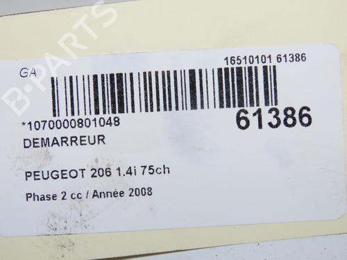 Used Starter Starter PEUGEOT 206 Hatchback (2A/C) 1.4 i (75 hp) 40026278 40026278