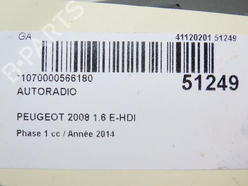 Radio PEUGEOT 2008 I (CU_) 1.6 HDi | BP28830560E6 