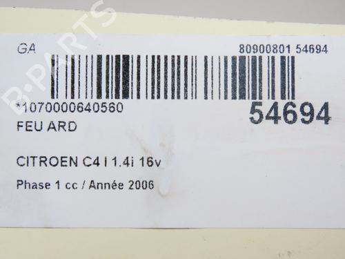Højre baglygte CITROËN C4 I (LC_) 1.4 16V (88 hp) 28802305