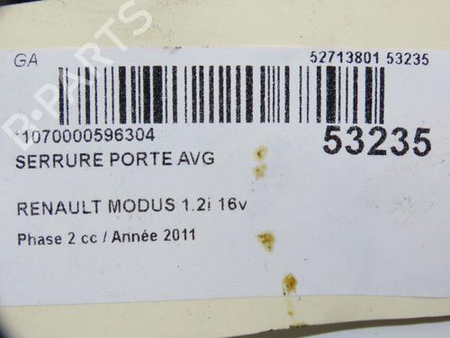 Venstre foran lås RENAULT MODUS / GRAND MODUS (F/JP0_) 1.2 (JP0C, JP0K, FP0C, FP0K, FP0P, JP0P, JP0T) (75 hp) 28802031