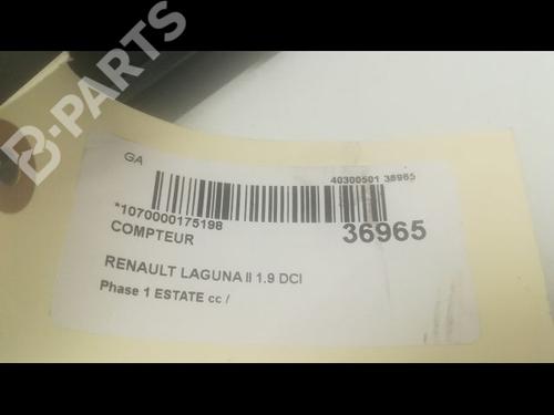 Instrument cluster RENAULT LAGUNA II Grandtour (KG0/1_) 1.9 dCi (KG0G) | BP9602220C47 