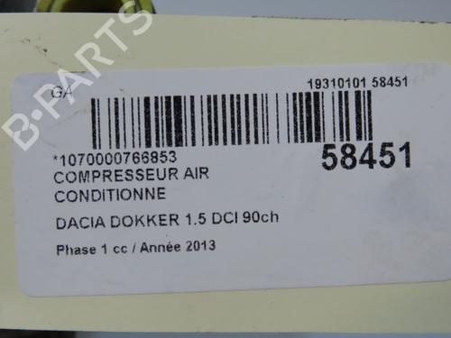 Used AC compressor AC compressor DACIA DOKKER MPV (KE_) 1.5 dCi (KEAJ, KEAH) (90 hp) 40554224 40554224