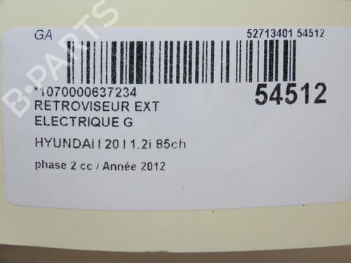 Left mirror HYUNDAI i20 I (PB, PBT) 1.2 | BP28968735C26 