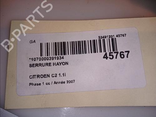 Used Tailgate lock CITROËN C2 (JM_) 1.1 (60 hp) 11103773