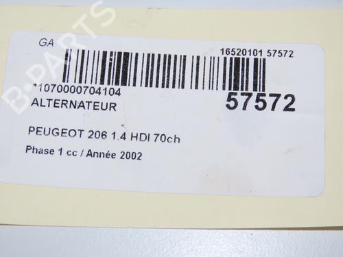 Used Alternator PEUGEOT 206 Van 1.4 HDi (68 hp) 32432914
