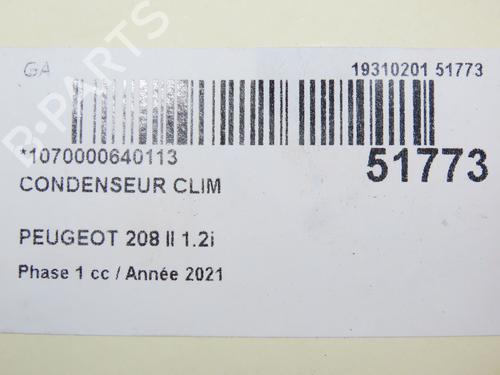 Used Heater matrix PEUGEOT 208 II (UB_, UP_, UW_, UJ_) 1.2 PureTech 100 (101 hp) 28967184