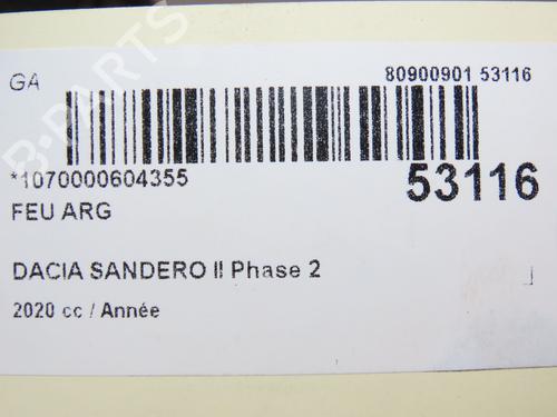 Left taillight DACIA SANDERO II 1.0 LPG (B8ML) | BP28969649C34 