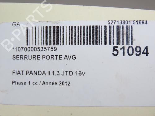 Front left lock FIAT PANDA (169_) 1.3 D Multijet (169AXG1A, 169AXD1A) | BP22996934C98