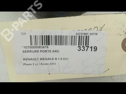 Rear right lock RENAULT MEGANE III Grandtour (KZ0/1) 1.5 dCi (KZ09, KZ0D, KZ1G, KZ29, KZ14, KZ1W, KZ10, KZ1F,... | BP9595178C99 