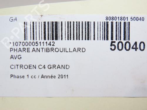 Used Left front fog light CITROËN C4 Grand Picasso I (UA_) 1.6 HDi 110 (112 hp) 28802228