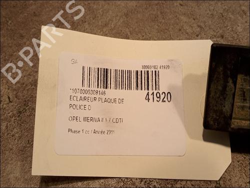 Licence plate light OPEL MERIVA B MPV (S10) 1.7 CDTI (75) | BP14880554I40 