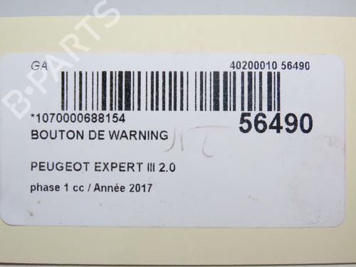 Pulsante luci di emergenza PEUGEOT EXPERT Van (V_) 2.0 BlueHDi 120 (122 hp) 30841119