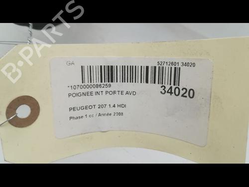 Used Front right interior door handle PEUGEOT 207 (WA_, WC_) 1.4 HDi (68 hp) 9596506