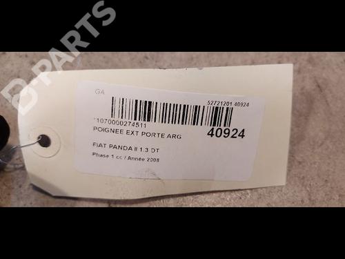 Rear left exterior door handle FIAT PANDA (169_) 1.3 D Multijet (169.AXC1A) | BP9613389C130 