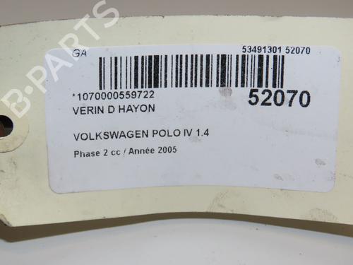 Used Tailgate lift support VW POLO IV (9N_, 9A_) 1.4 TDI (80 hp) 28832281