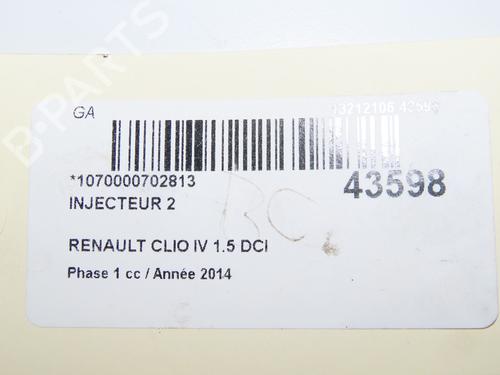Used Injector RENAULT CLIO IV (BH_) 1.5 dCi 90 (90 hp) 31605842