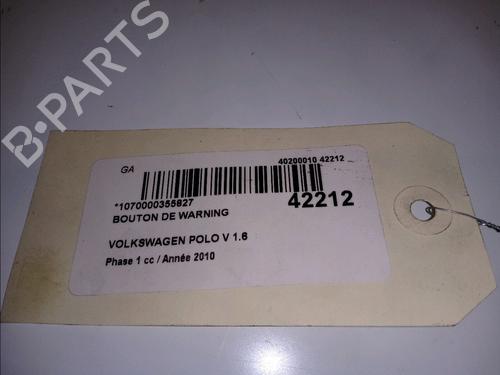 Used Warning switch VW POLO V (6R1, 6C1) 1.6 TDI (75 hp) 10145093