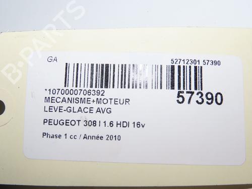 Used Front left window mechanism Front left window mechanism PEUGEOT 308 I (4A_, 4C_) 1.6 HDi (92 hp) 33860655 33860655