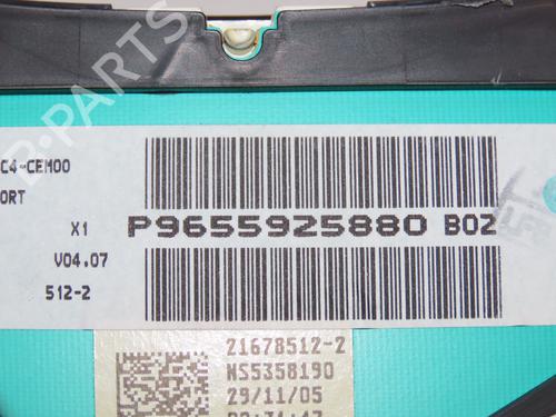 Instrument cluster PEUGEOT 307 CC (3B) 2.0 HDi 135 | BP28830501C47