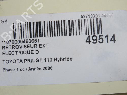 Used Right mirror Right mirror TOYOTA PRIUS Liftback (_W2_) 1.5 Hybrid (NHW2_) (113 hp) 40241051 40241051