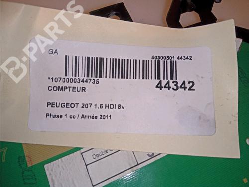 Instrument cluster PEUGEOT 207 (WA_, WC_) 1.6 HDi | BP11101316C47 