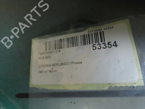 Forkjerm venstre CITROËN BERLINGO / BERLINGO FIRST Box Body/MPV (M_) 1.1 i (MAHDZ, MBHDZ, MBHFX) | BP28801871C41 