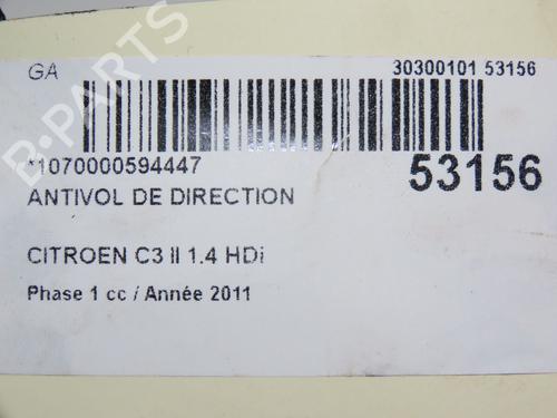 Used Ignition barrel CITROËN C3 II (SC_) 1.4 HDi 70 (SC8HZC, SC8HR0, SC8HP4) (68 hp) 28801547