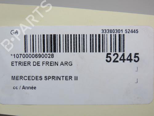 Used Left rear brake caliper MERCEDES-BENZ SPRINTER 4-t Van (B907, B910) 414 CDI RWD (907.643, 907.645, 907.647) (143 hp) 31120394