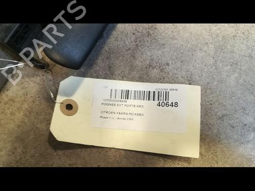 Used Rear right exterior door handle CITROËN XSARA PICASSO (N68) 2.0 HDi (90 hp) 23176780