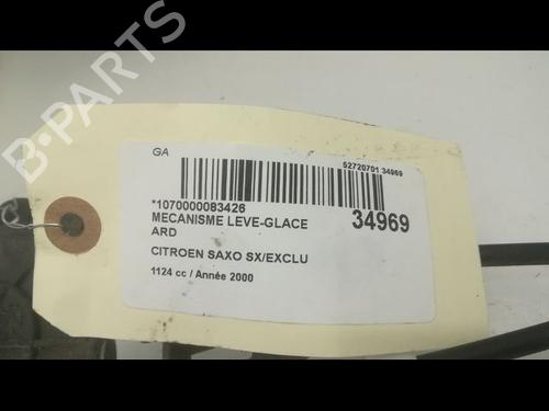 Used Rear right window mechanism CITROËN SAXO (S0, S1) 1.1 X, SX (60 hp) 9596432