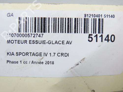 Front wiper motor KIA SPORTAGE IV (QL, QLE) 1.7 CRDi | BP31121297M29