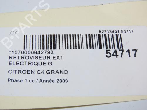 Used Left mirror CITROËN C4 Picasso I MPV (UD_) 2.0 HDi 138 (136 hp) 29150992